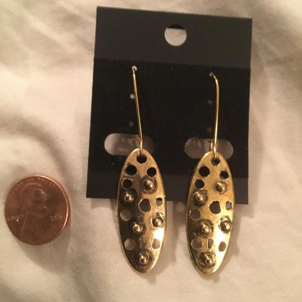 Gold Strainer Earrings